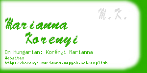 marianna korenyi business card